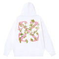 Off White Ramage Flower Arrow Drawstring Hoodie